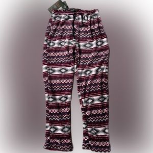 Women's Aztec Coral Fleece Lounge Pants Size Small NEW Trailcrest